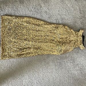 Gold sequins dress